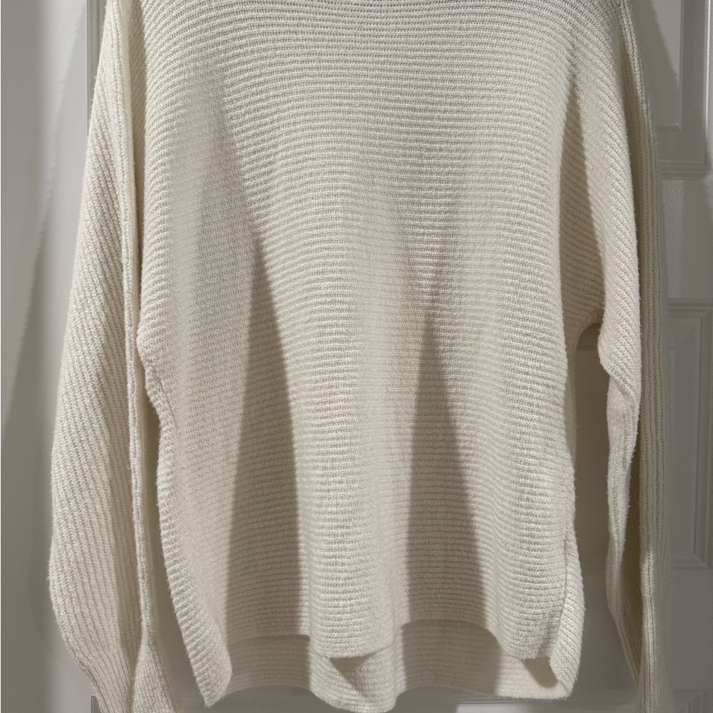 LOFT Cream Crew Neck Sweater